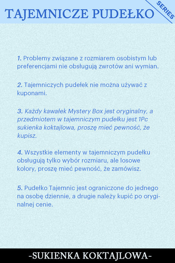 ZAPAKA TAJEMNICZE PUDEŁKO z 1Pc Sukienka Koktajlowa